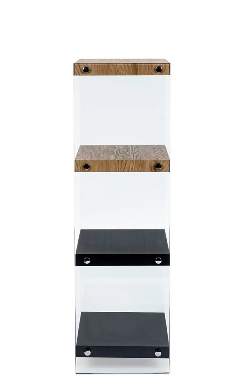 Discount Bizzotto LIBRERIA 4 PIANI NERA - LINE WOOD