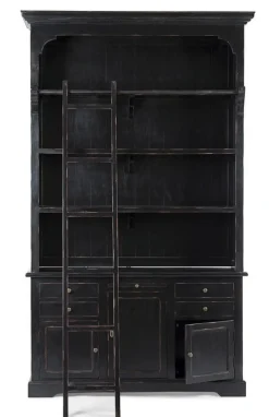 Clearance Bizzotto LIBRERIA IN LEGNO NERO - JEFFERSON