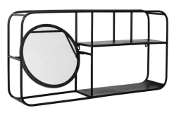 Outlet Bizzotto MENSOLA C-SPECCHIO NUCLEOS NERO