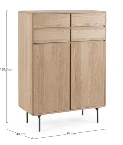 Outlet Bizzotto MOBILE ALTO IN LEGNO NATURALE - WIDALD