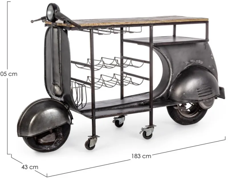 Best Bizzotto MOBILE BAR IN METALLO - VESPA REPLICA