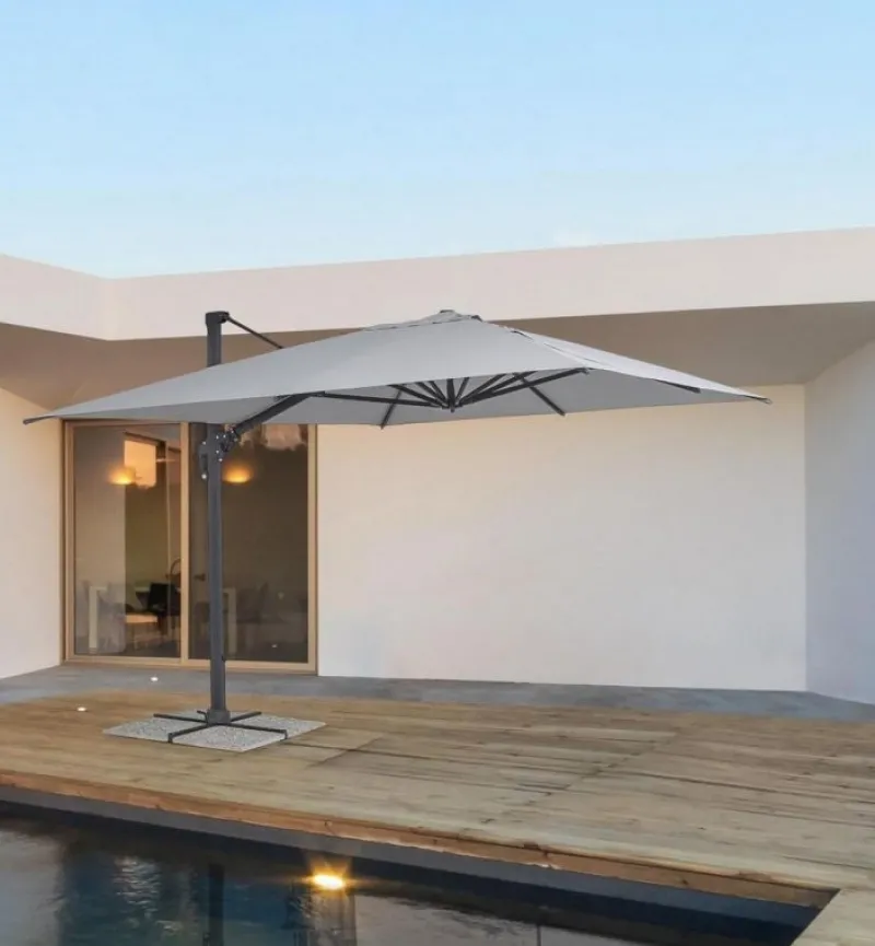 Hot Bizzotto OMBRELLONE BRACCIO IN ALLUMINIO 3X3 ANTRACITE - INES