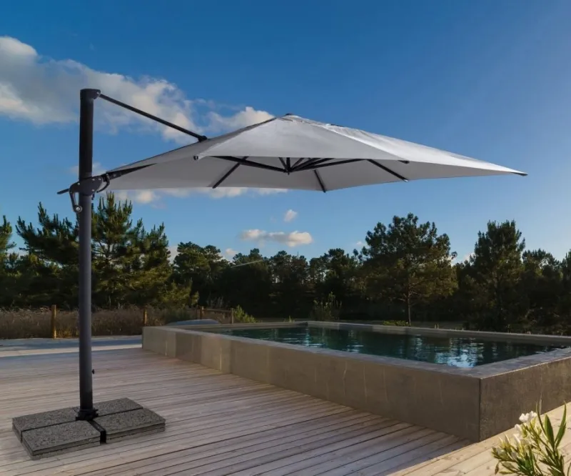 Hot Bizzotto OMBRELLONE BRACCIO IN ALLUMINIO 3X3 ANTRACITE - INES