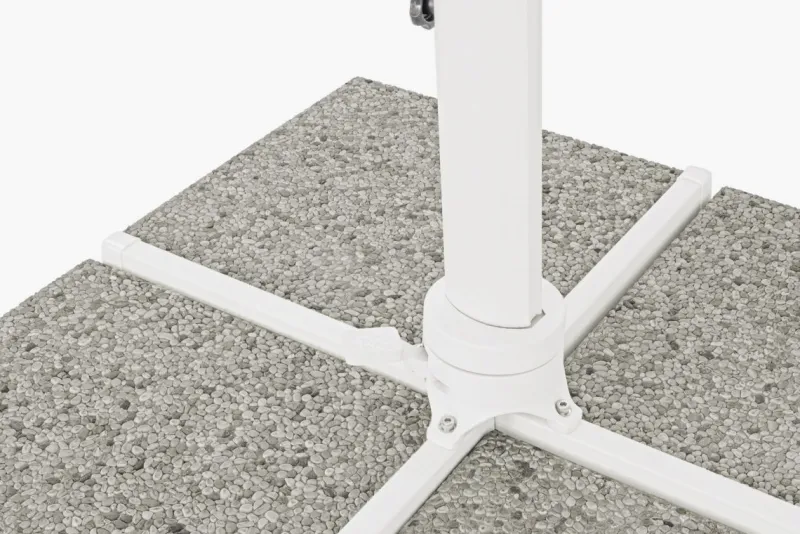 Discount Bizzotto OMBRELLONE BRACCIO IN ALLUMINIO 3X3 BIANCO - EDEN