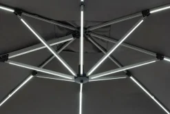 Best Bizzotto OMBRELLONE BRACCIO IN ALLUMINIO 3X3 ANTRACITE - INES