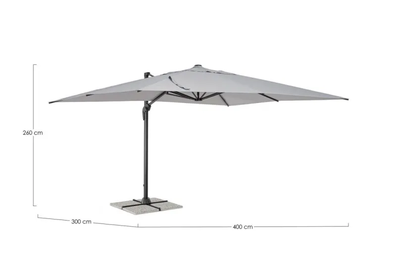 Hot Bizzotto OMBRELLONE BRACCIO VEGA 3X4 ANTR-GRI CH