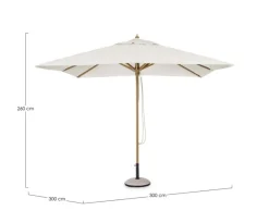 New Bizzotto OMBRELLONE ECLIPSE 3X3 NATURALE