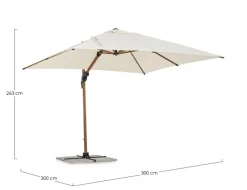 Online Bizzotto OMBRELLONE IN ALLUMINIO 3X3 BEIGE - ORION