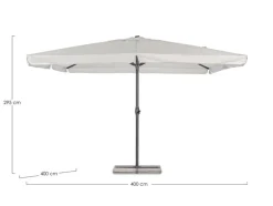 Sale Bizzotto OMBRELLONE IN ALLUMINIO 4X4 GRIGIO ANTRACITE - ALGHERO