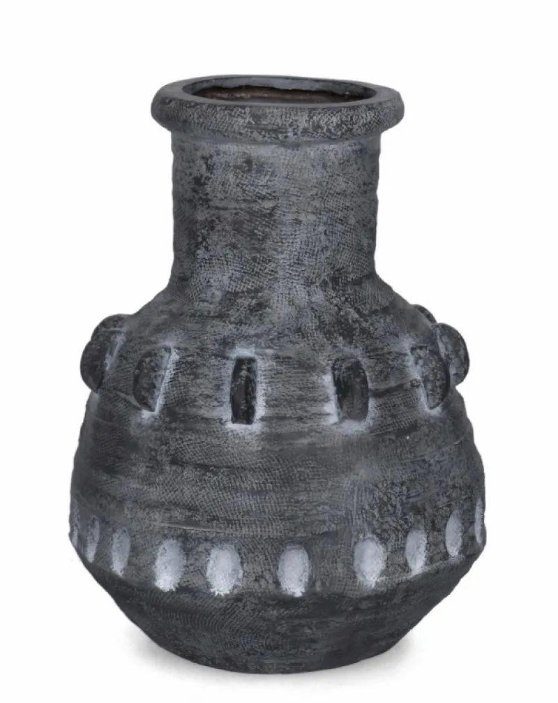 Discount Bizzotto P. VASO BUCCHERO TONDO GRIGIO D37