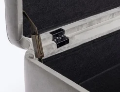 Clearance Bizzotto PANCA CONTENITORE IN VELLUTO GRIGIO CHIARO - IRINA