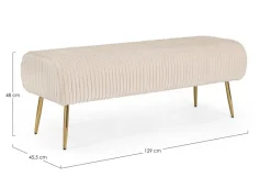 Hot Bizzotto PANCA IN VELLUTO CREMA - SELENA