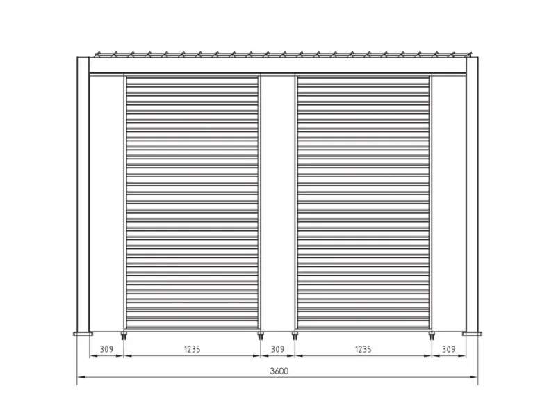 Best Bizzotto PANNELLO VERTICALE PERGOLA OCEAN SETA