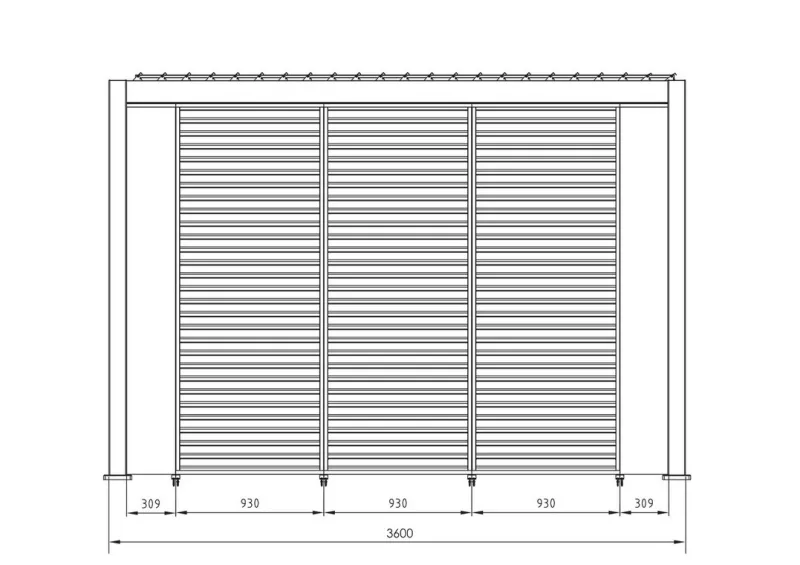 Sale Bizzotto PERGOLA OCEAN 3.6X6 ANTRACITE