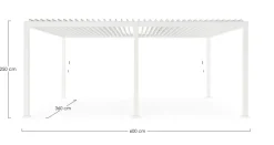Outlet Bizzotto PERGOLA OCEAN 3.6X6 BIANCO