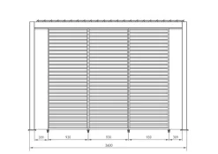 Outlet Bizzotto PERGOLA OCEAN 3.6X6 BIANCO