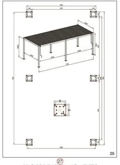 New Bizzotto PERGOLA OCEAN 3.6X7.2 BIANCO