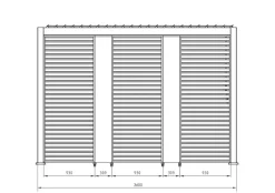 New Bizzotto PERGOLA OCEAN 3.6X7.2 BIANCO