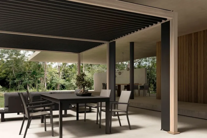 Hot Bizzotto PERGOLA OCEAN 3.6X6 NATURAL-ANTRACITE