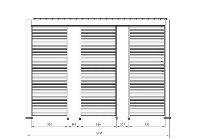 Best Bizzotto PERGOLA OCEAN 3.6X3.6 NATURAL-ANTRACITE