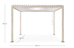 Best Bizzotto PERGOLA OCEAN 3.6X3.6 RUSTIC-BIANCO