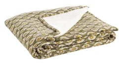 Discount Bizzotto PLAID REIMS VERDE C-FOGLIA130X180