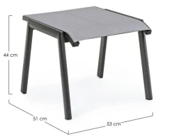 Best Bizzotto POGGIAPIEDI IN ALLUMINIO IMPILABILE ANTRACITE GK52 - CRUISE