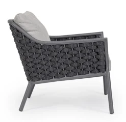 Outlet Bizzotto POLTRONA ANTRACITE QS22/GRAPHITE - EVERLY