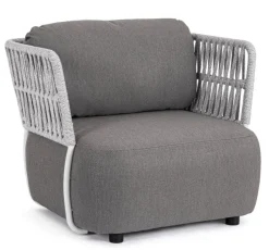 Clearance Bizzotto POLTRONA BIANCO/GRIGIO - PALMER