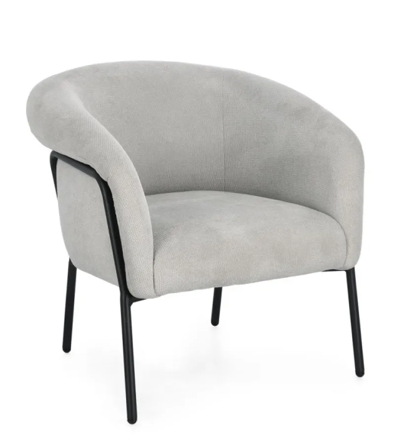 Discount Bizzotto POLTRONA CAMILA GRIGIO CHIARO