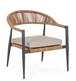 Bizzotto POLTRONA C-BR C-C JANDIA ANTRAC/NATURAL