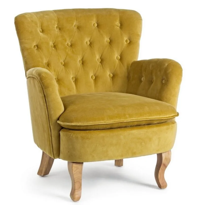 Discount Bizzotto POLTRONA COLOR SENAPE - ORLINS