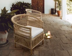 Hot Bizzotto POLTRONA CON CUSCINO IN FIBRE NATURALI - JOSEFINA