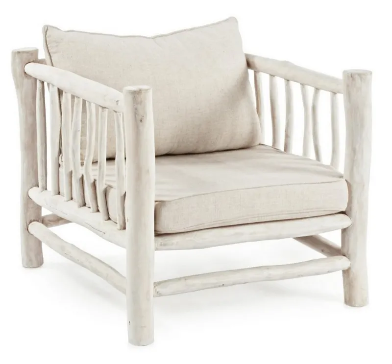 Bizzotto POLTRONA CON CUSCINO IN TEAK - SAHEL