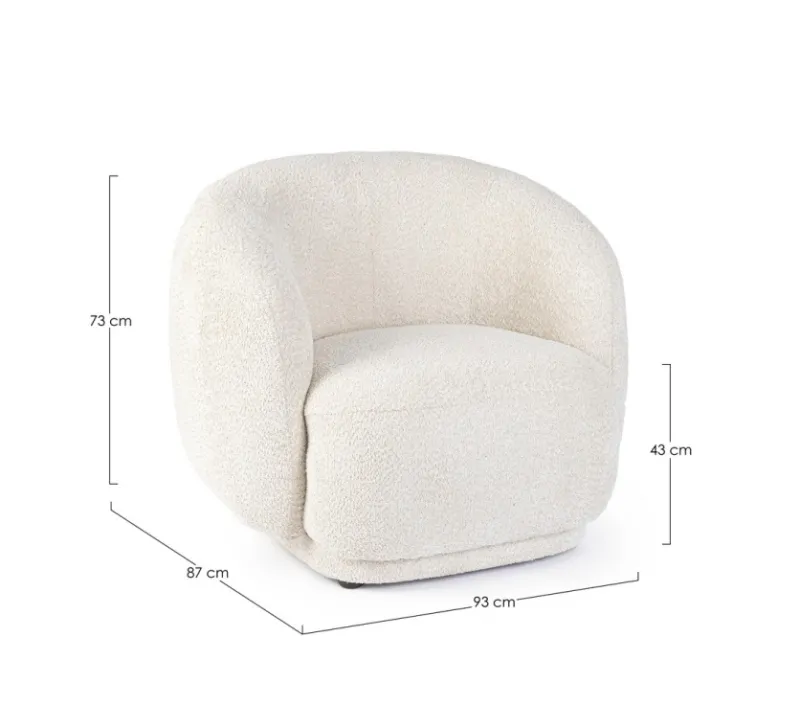 Hot Bizzotto POLTRONA EFFETTO BOUCLE' NATURALE - TECLA