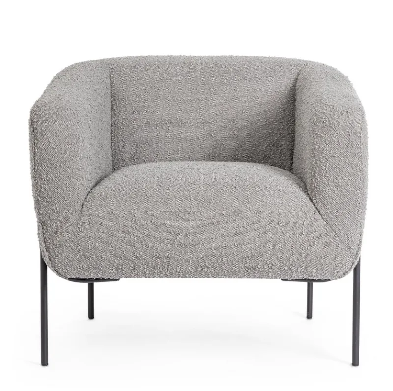 New Bizzotto POLTRONA EFFETTO BOUCLE' GRIGIO - CLAUDINE