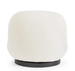 Discount Bizzotto POLTRONA GIREVOLE EFFETTO BOUCLE' BIANCO - MARGOT
