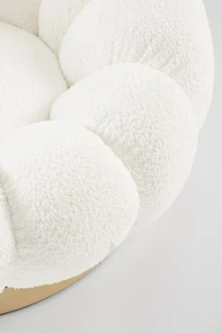 Online Bizzotto POLTRONA GIREVOLE EFFETTO BOUCLE' BIANCO - FLOREL