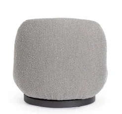 New Bizzotto POLTRONA GIREVOLE EFFETTO BOUCLE' GRIGIO - MARGOT