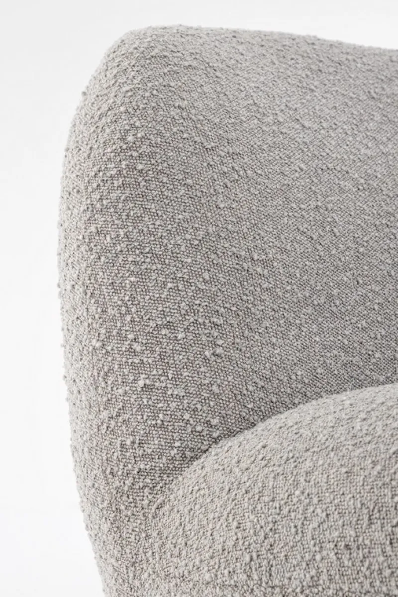 New Bizzotto POLTRONA GIREVOLE EFFETTO BOUCLE' GRIGIO - MARGOT