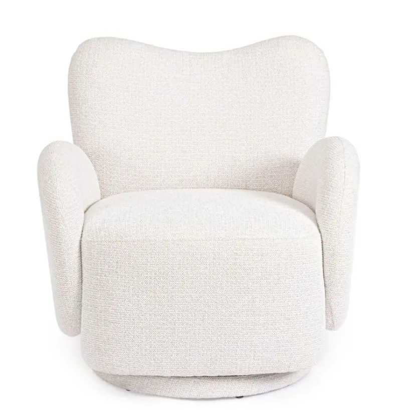 Discount Bizzotto POLTRONA GIREVOLE HARPER BIANCO