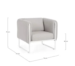 Clearance Bizzotto POLTRONA IN ALLUMINIO SABBIA - PIXEL