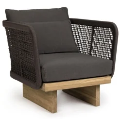 Clearance Bizzotto POLTRONA IN CORDA PER ESTERNO - XYLIA DARK