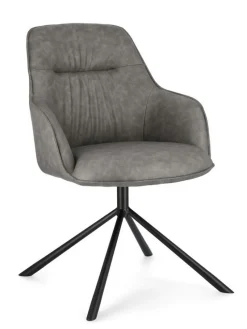 Hot Bizzotto POLTRONA IN ECOPELLE GRIGIA - GRANT