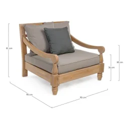 Hot Bizzotto POLTRONA IN TEAK SFODERABILE - BALI FSC