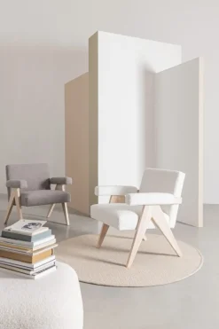 Bizzotto POLTRONA IN TESSUTO AVORIO - FAIZA