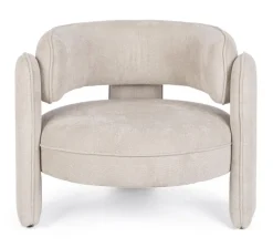 Best Bizzotto POLTRONA IN TESSUTO BEIGE - AISHA