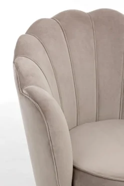 Outlet Bizzotto POLTRONA IN VELLUTO GRIGIO CHIARO - GILIOLA