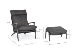 Best Bizzotto POLTRONA LOUNGE C-C C-POG IBISCO AN WG21