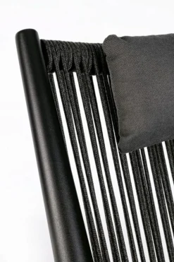 Bizzotto POLTRONA LOUNGE IN CORDA PER ESTERNO NERO XK0Y - ALOHA NEW